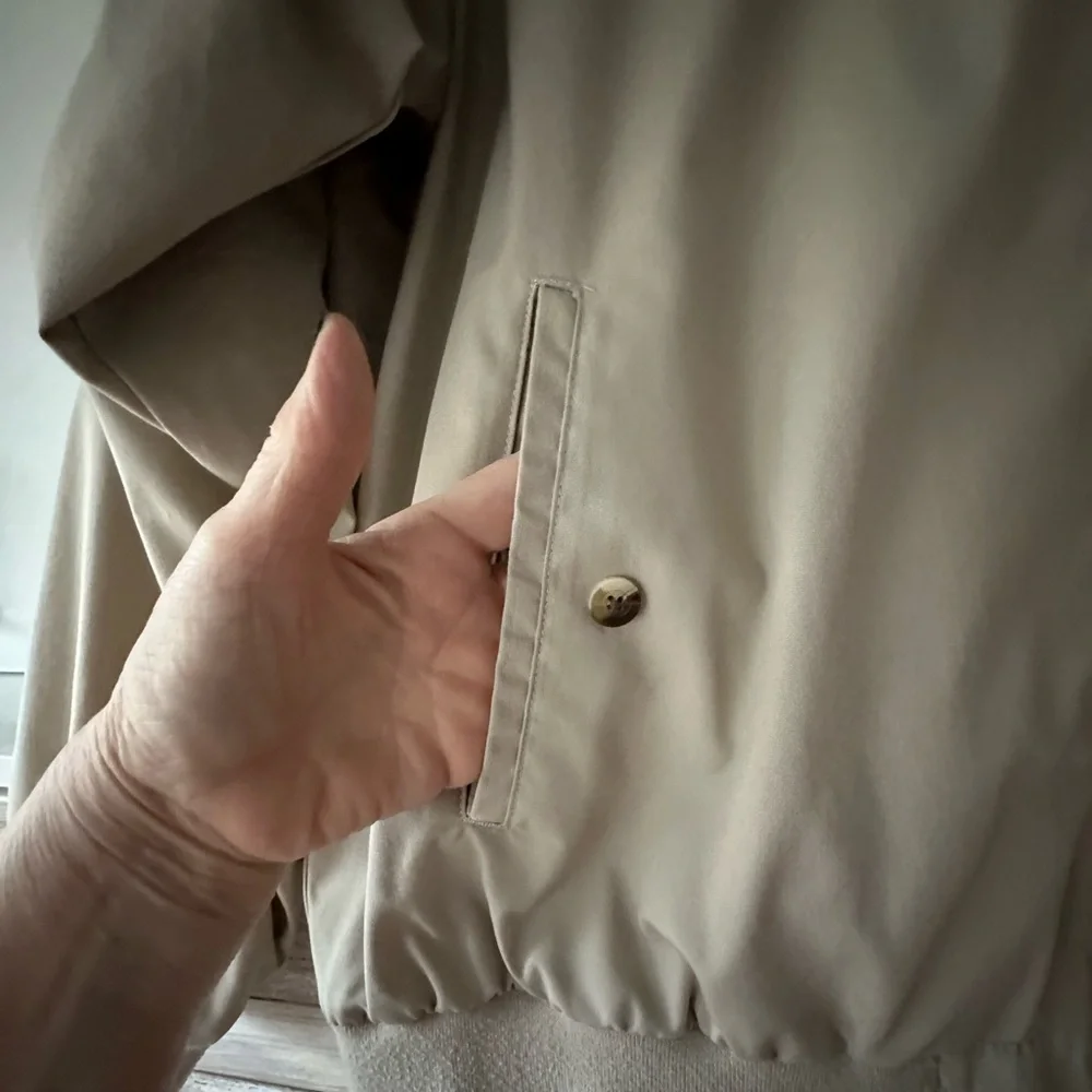 Classic Beige Bomber Jacket